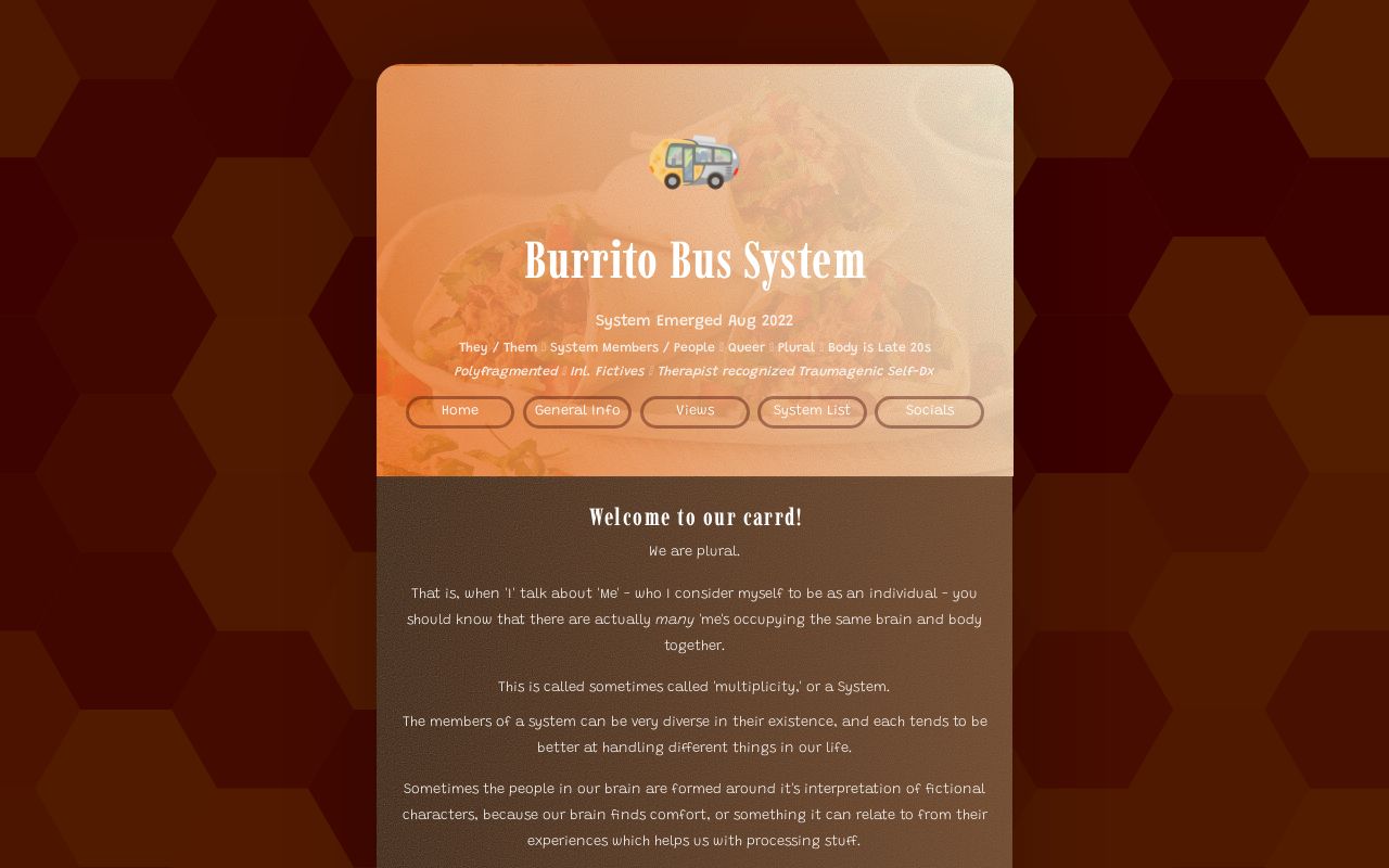 Burrito Bus System List